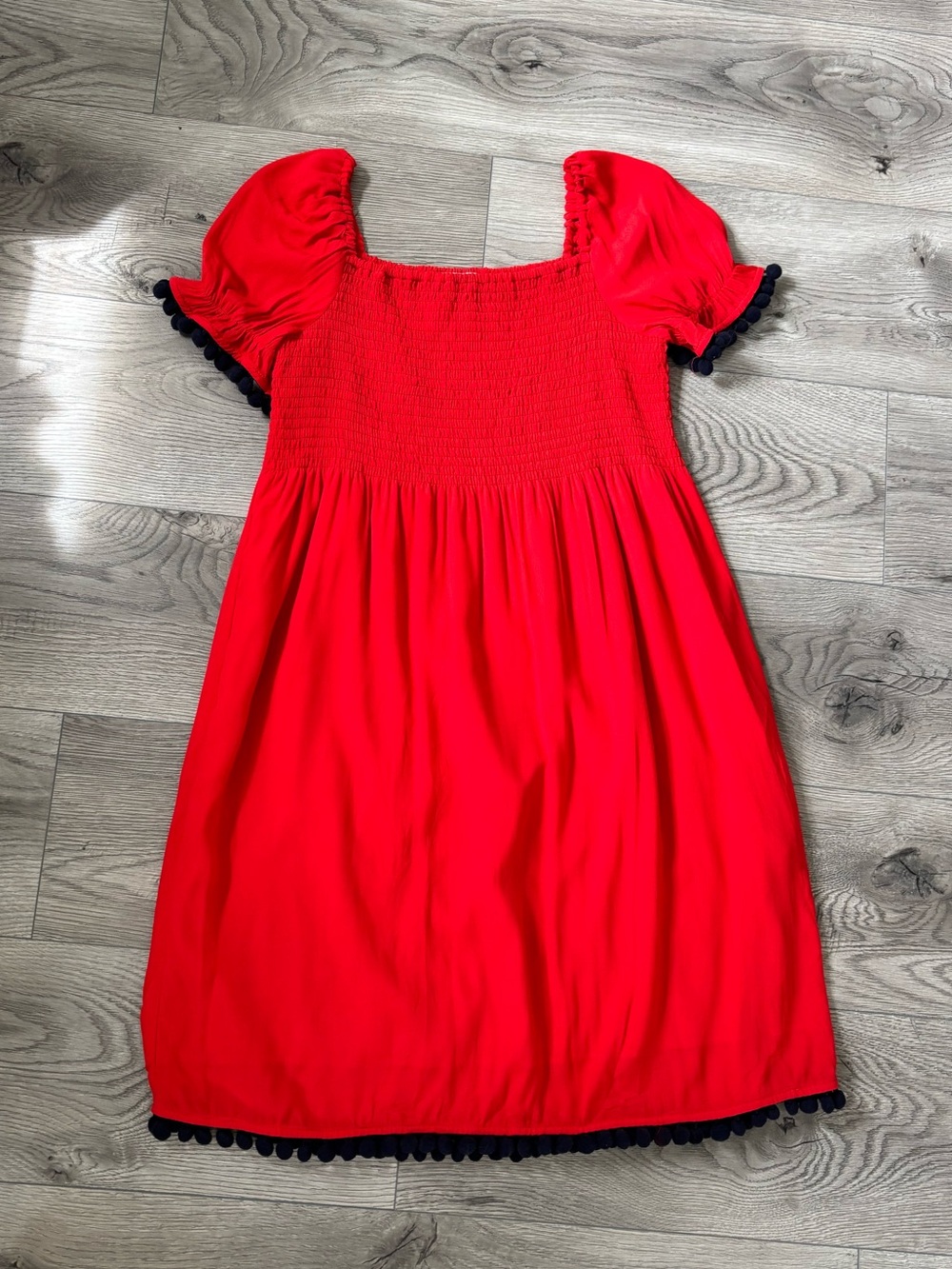 Sail to Sable Red Puff-Sleeve Flowy Mini Dress - Women’s size Small